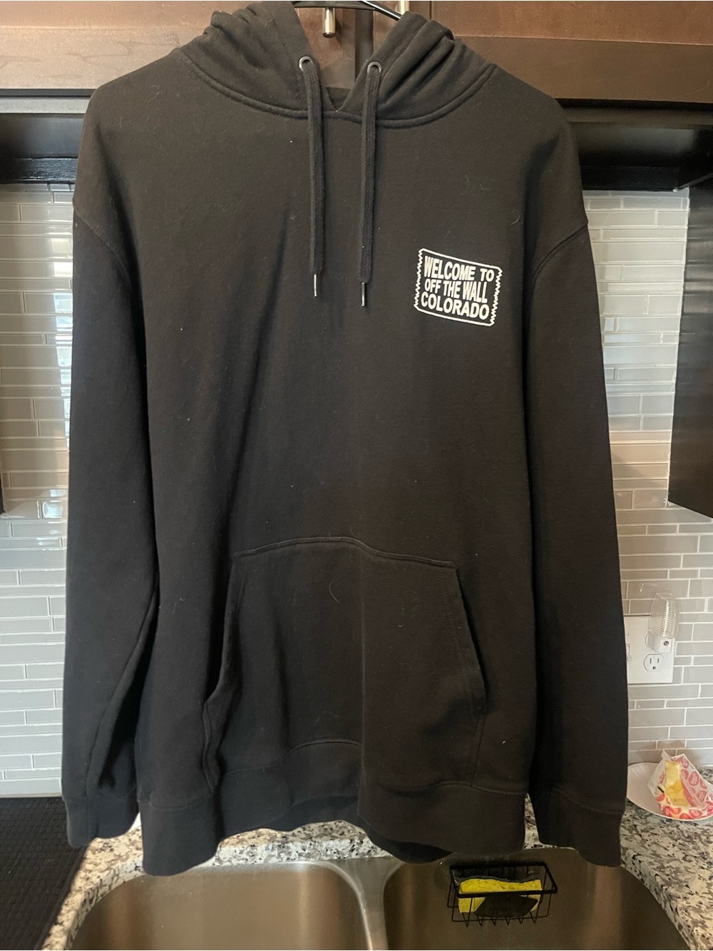 Vans Black Pullover Hoodie with 'Welcome to Off The Wall Colorado' Chest Patch